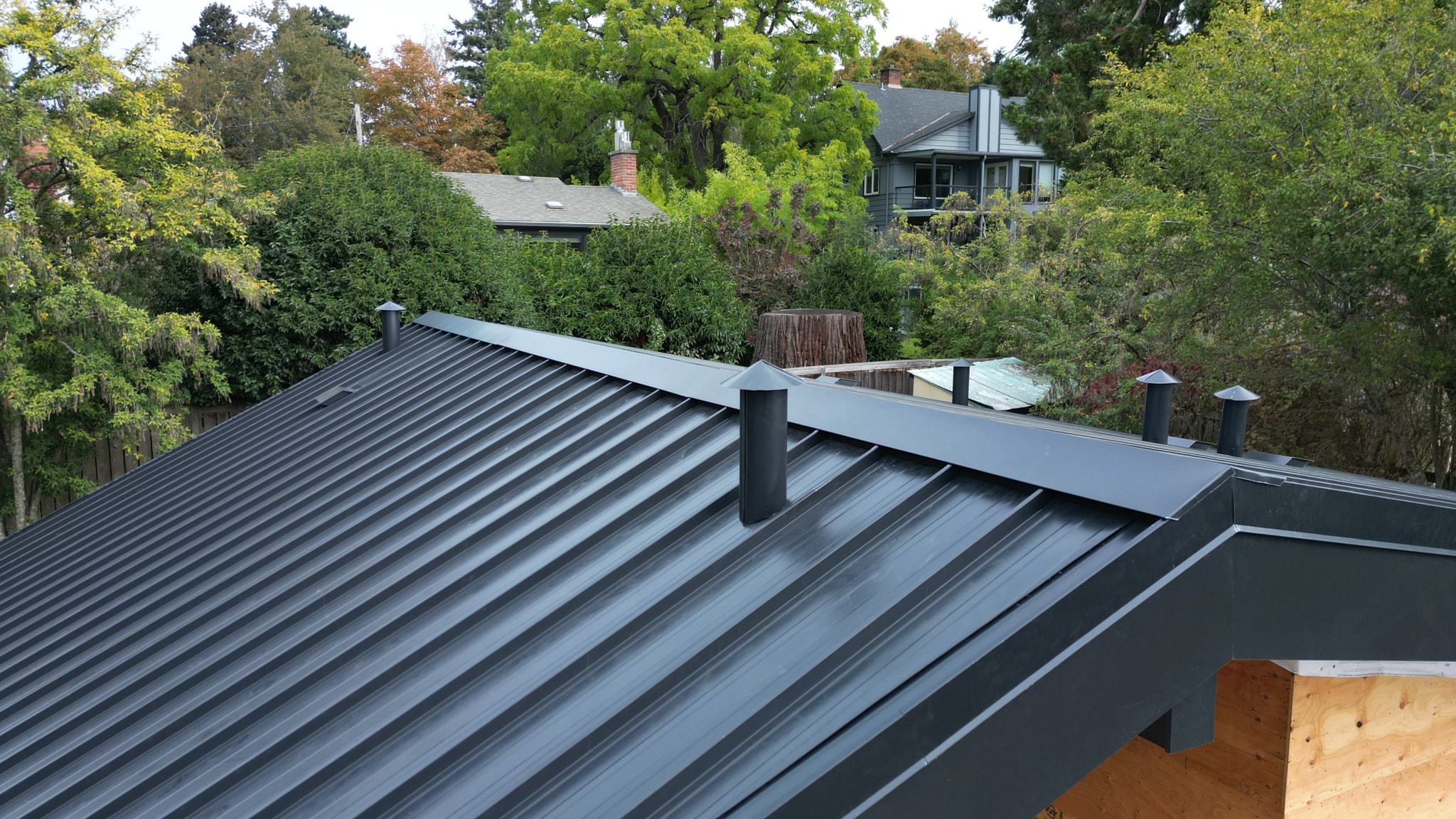 Standing seam metal roofing installed by Ridgeform